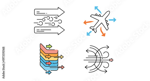 Wind Shear Line art vector clean pattern abstract