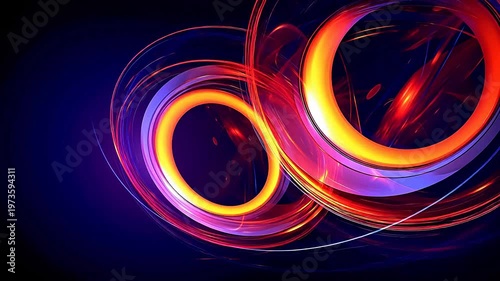 Artistic style rotating circle aperture geometric abstract background
