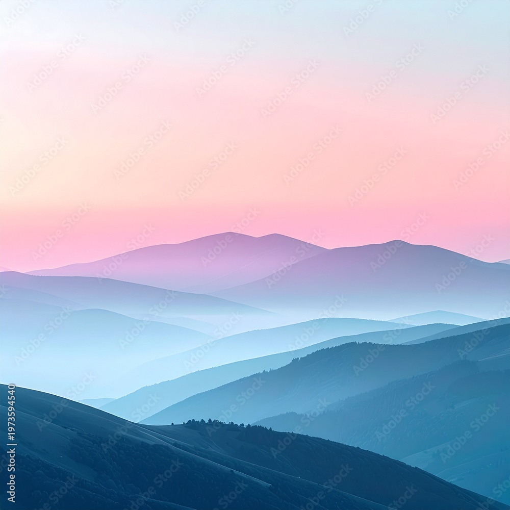 Obraz premium Soft layered pastel gradient background with calm atmosphere