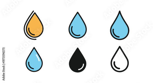 Water Drop Line art vector abstract illustration