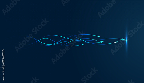 upward trend in digital finance, guiding a modern business toward its primary goals. and Glowing upward energy paths reflect the fast-paced nature of digital finance