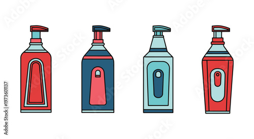 Toothpaste Squeezer Line art creative colorful shapes vector