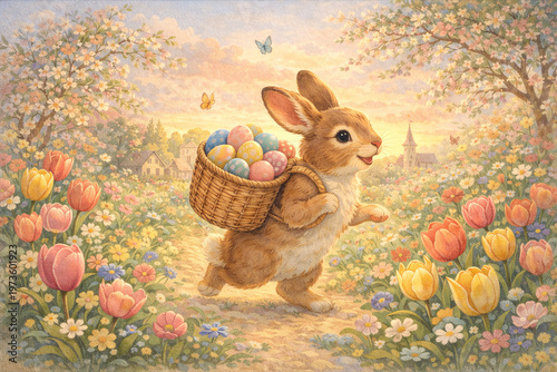 A Joyful Spring Morning With a Bunny