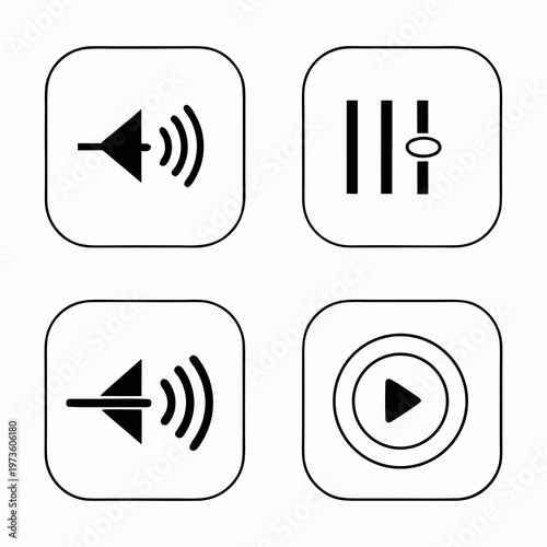 Sound control buttons volume play