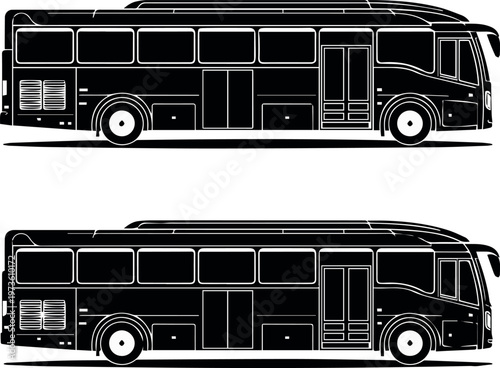 Side view intercity coach profile