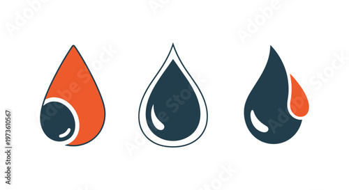 Toxic drop Line art vector clean abstract creative illustration