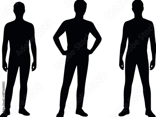 Dance pose silhouettes three performers in stage stances