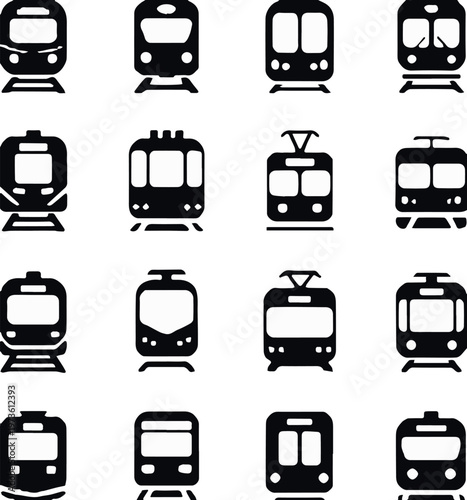 Subway front view icons grid