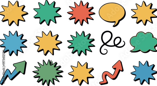 Burst badges for sale labels and stickers