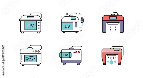 Sterilizer Line art vector simple abstract