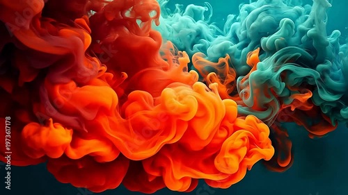 Digital powder color smoke abstract background
