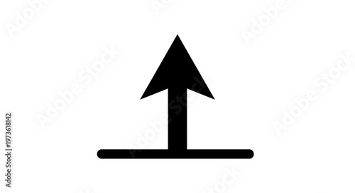 Black Arrow Up Symbol Graphic.
