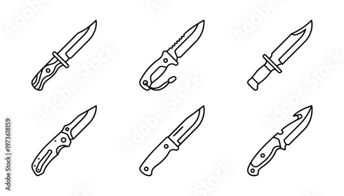 A collection of various pocket knives.