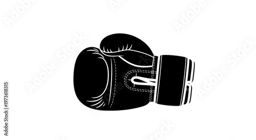 Black Boxing Glove Sports Equipment.