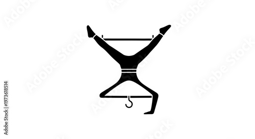 Black Hanger With Hook Downside.