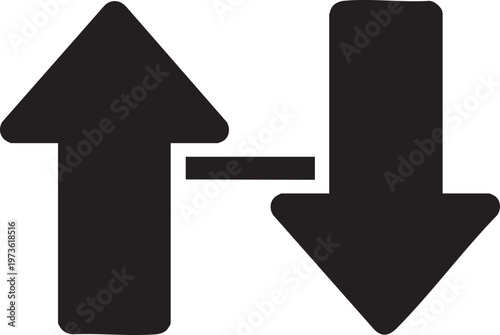 Up, down arrows, swap, exchange, switch, direction, icon, vector