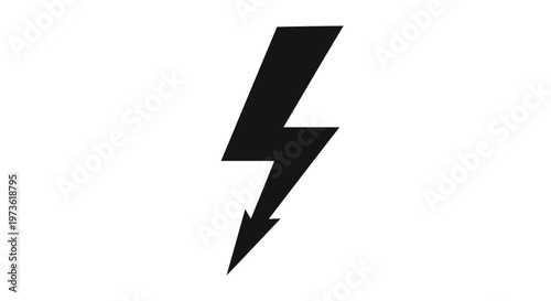 Black lightning bolt symbol on a white background.