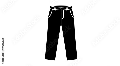 Black pants with white stitching details.
