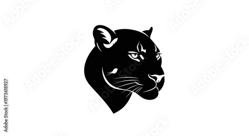 Black Panther Head Side Profile View.