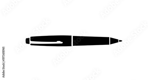 Black pen with silver accents.