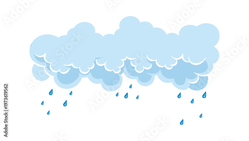 Rain cloud weather vector illustration design element for monsoon climate rainfall storm and seasonal environment concept