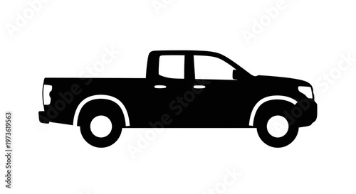 Black silhouette of a pickup truck.