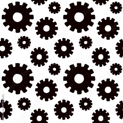 Gear Seamless Pattern, Background
