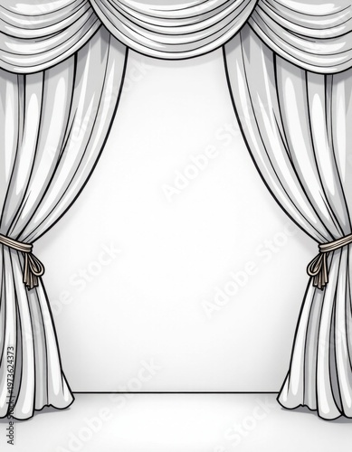 Vector line art illustration for coloring book page