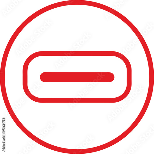Red Circular USB Type C Port Symbol Icon Free Download Red Circular USB Type C Port Symbol Icon - GFXLoad