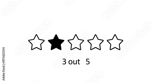 Customer Satisfaction Rating: Two Stars Out of Five, Indicating Average Feedback