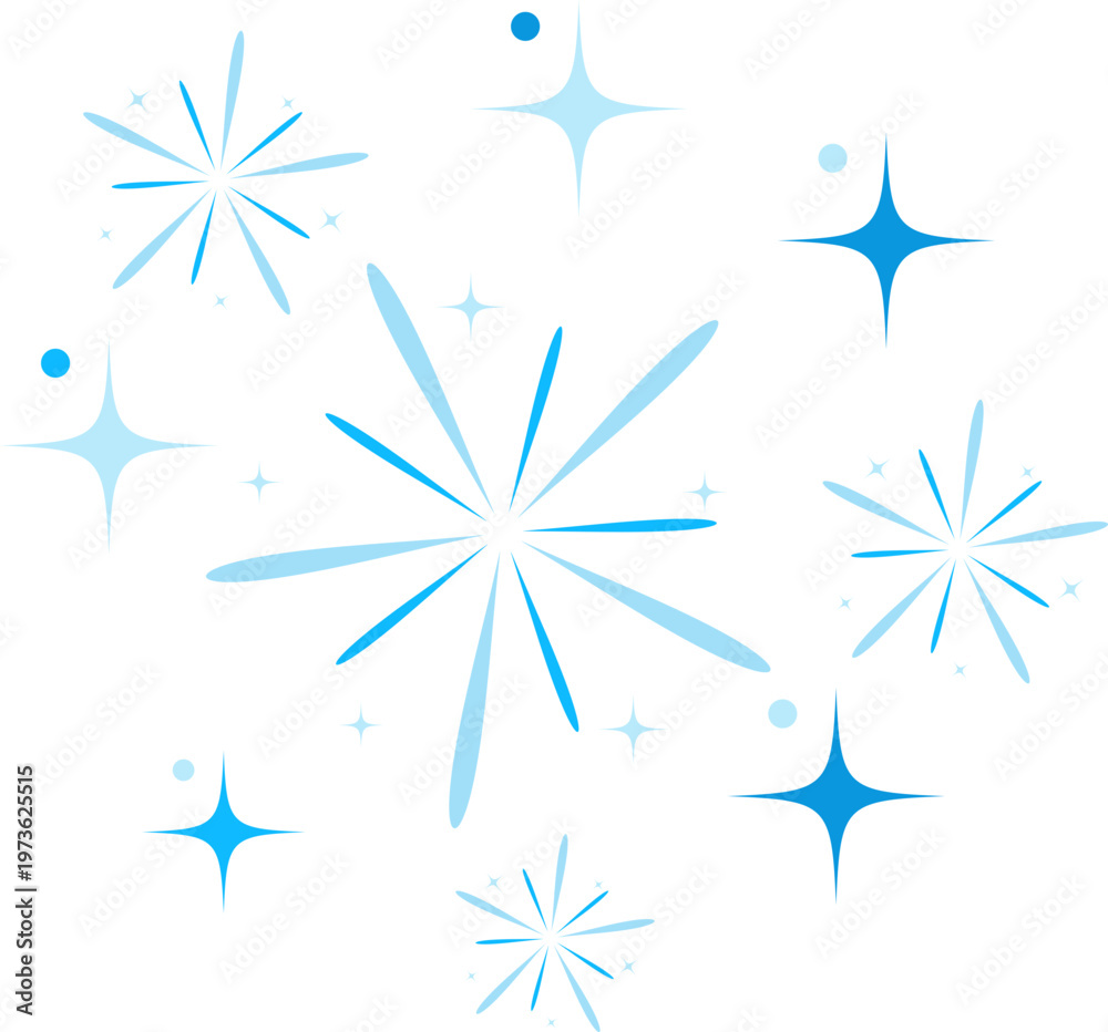 Obraz premium Blue Sparkle Cluster Graphic