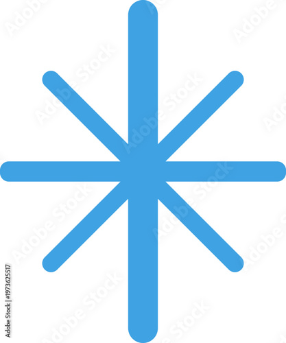 Minimal Blue Line Sparkle Icon