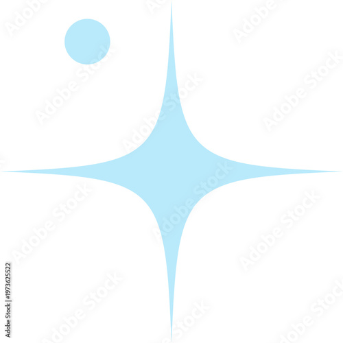 Blue Four Point Star Sparkle