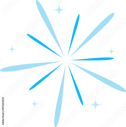 Blue Shooting Burst Spark Graphic