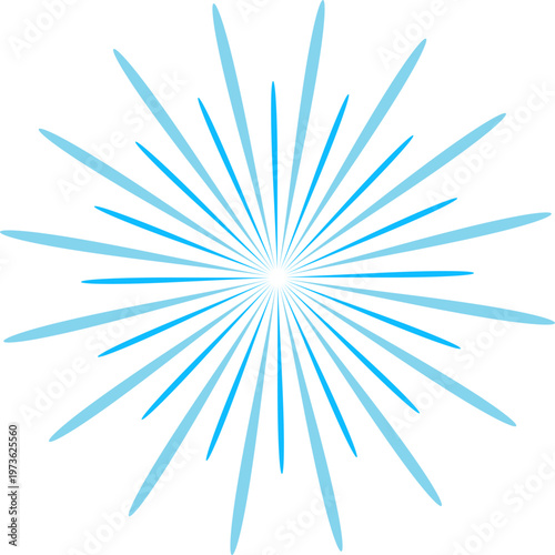 Fine Blue Radial Burst Graphic