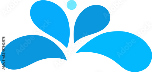 Blue Crown Water Splash Element