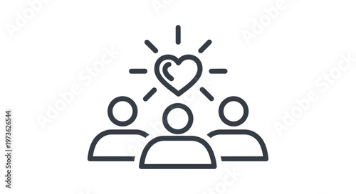 people icons symbolizing community love and empathy showcasing human connection in social relationships and teamwork