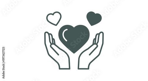 hands holding a heart symbolizing care love and support with compassion and kindness ideal for themes of wellbeing charity and social issues