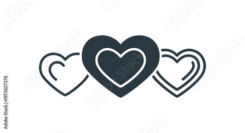 love symbols heart shapes graphic element depicting stylized hearts for romance and emotion perfect for modern design.
