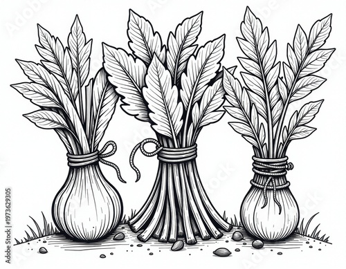 Harvest concept with colorful fresh fruits and vegetables