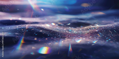 water drops on window with night sky and northern lights