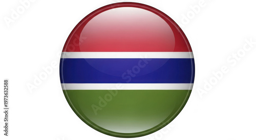 Free Download Gambia flag button isolated on transparent background - GFXLoad