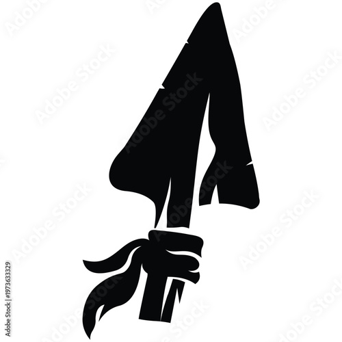 Flint arrowhead silhouette vector silhouette vector flat illustration design on a white background
