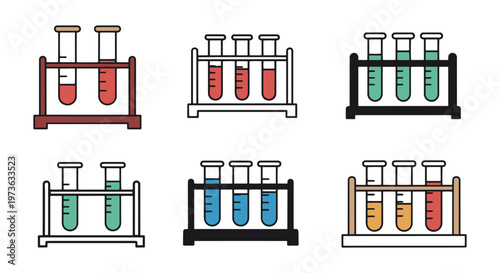 Test Tube Rack Line art vector creative abstract graphic