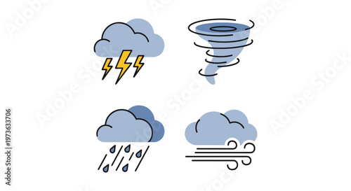 Storm Front Line art vector simple clean shapes