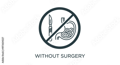 non surgical medical treatment icon for alternative medicine without surgery highlighting non-invasive healthcare solutions