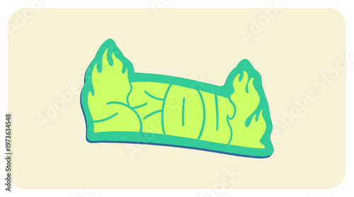 Seoul South Korea Written in Bold Graffiti Tag Sticker Style with Vibrant Green and Yellow Block Lettering for Urban Streetwear and Souvenir Design