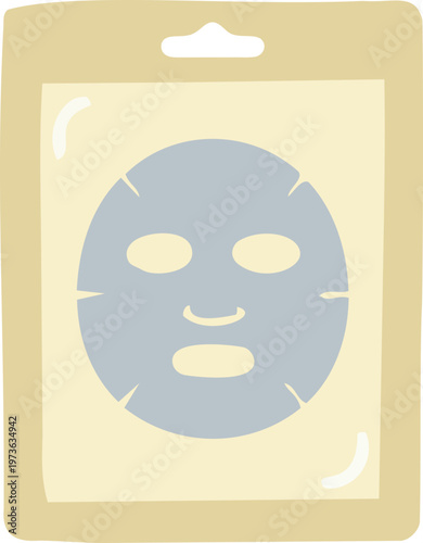 Sheet mask sachet packaging icon