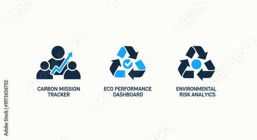 Environmental sustainability and risk analysis icons