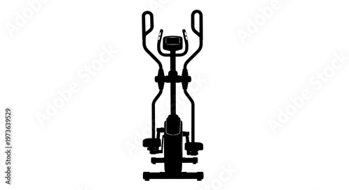 Silhouette of an Elliptical Trainer for Home Gym Workouts.